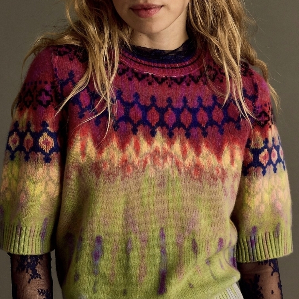 FP Movement by Free People Multicolor Crewneck Sweater in Pink, Green, Purple - Picture 7 of 10